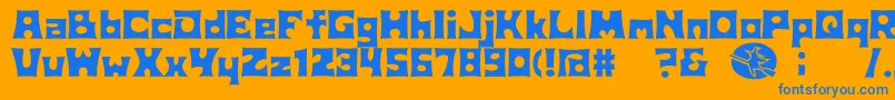 D3Witchism Font – Blue Fonts on Orange Background