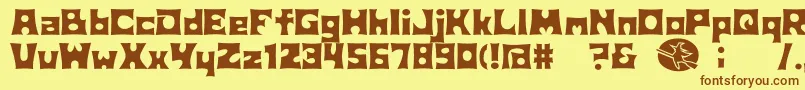 D3Witchism Font – Brown Fonts on Yellow Background