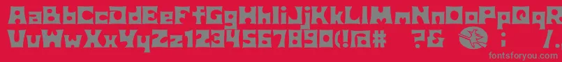D3Witchism Font – Gray Fonts on Red Background