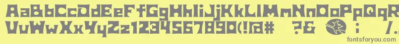 D3Witchism Font – Gray Fonts on Yellow Background