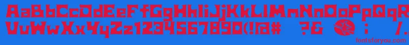 D3Witchism Font – Red Fonts on Blue Background