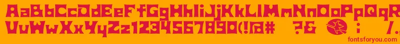 D3Witchism Font – Red Fonts on Orange Background