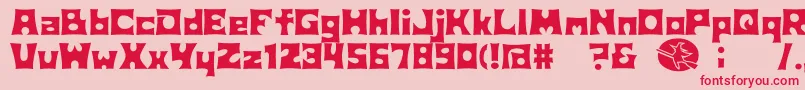 D3Witchism Font – Red Fonts on Pink Background