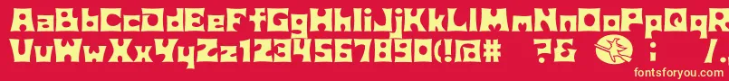 D3Witchism Font – Yellow Fonts on Red Background