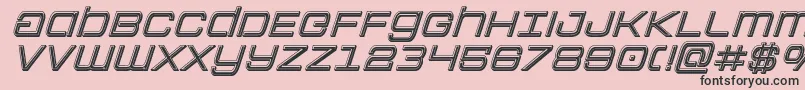 Colonymarinesbevelital-fontti – mustat fontit vaaleanpunaisella taustalla
