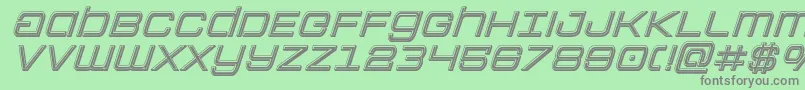 Colonymarinesbevelital Font – Gray Fonts on Green Background