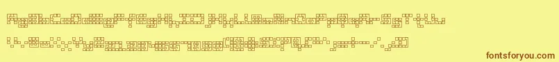 PipesquareRounded-fontti – ruskeat fontit keltaisella taustalla