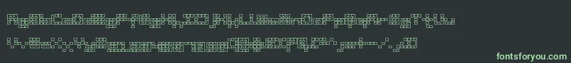 Czcionka PipesquareRounded – zielone czcionki na czarnym tle