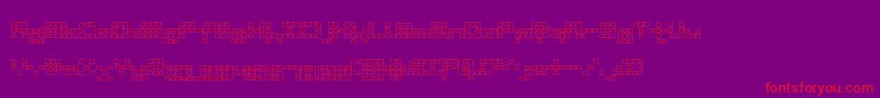 Czcionka PipesquareRounded – czerwone czcionki na fioletowym tle