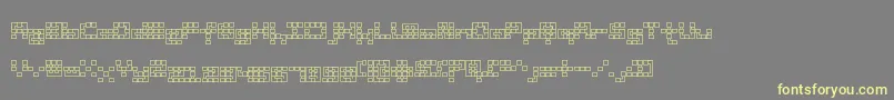 PipesquareRounded-fontti – keltaiset fontit harmaalla taustalla