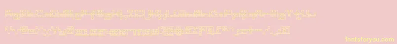 fuente PipesquareRounded – Fuentes Amarillas Sobre Fondo Rosa