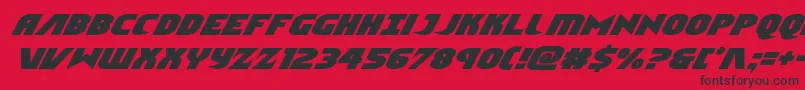 Ninjagardenital Font – Black Fonts on Red Background