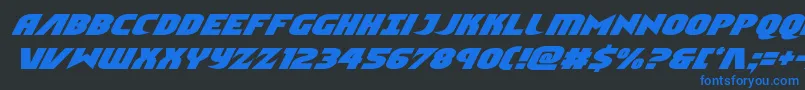 Ninjagardenital Font – Blue Fonts on Black Background