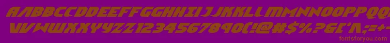 Ninjagardenital Font – Brown Fonts on Purple Background