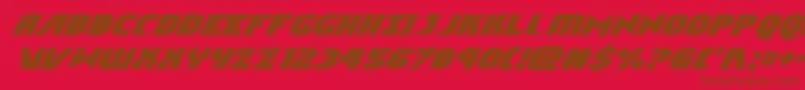 Ninjagardenital Font – Brown Fonts on Red Background