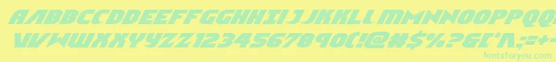 Ninjagardenital Font – Green Fonts on Yellow Background
