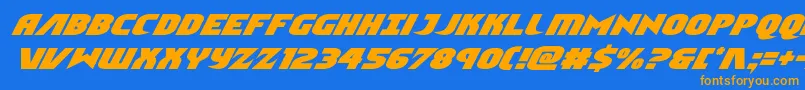 Ninjagardenital Font – Orange Fonts on Blue Background