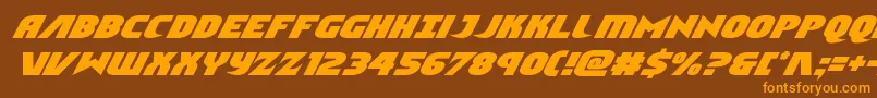 Ninjagardenital Font – Orange Fonts on Brown Background