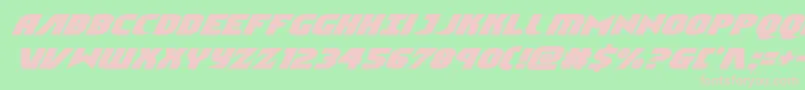 Ninjagardenital Font – Pink Fonts on Green Background