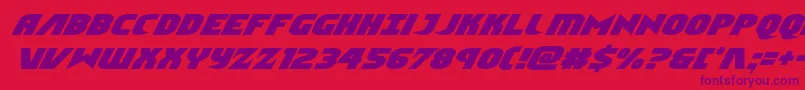 Ninjagardenital Font – Purple Fonts on Red Background