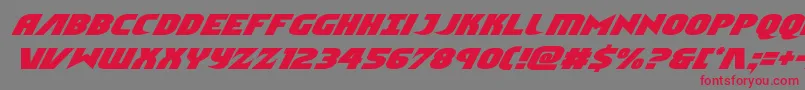 Ninjagardenital Font – Red Fonts on Gray Background