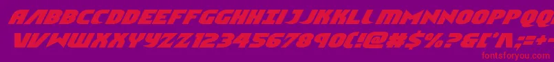 Ninjagardenital Font – Red Fonts on Purple Background
