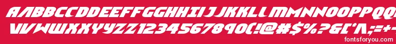 Ninjagardenital Font – White Fonts on Red Background