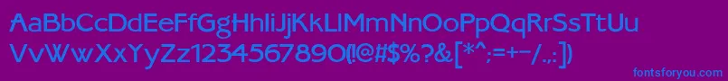 Ambassadoretype Font – Blue Fonts on Purple Background