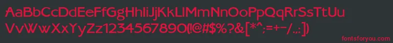 Ambassadoretype Font – Red Fonts on Black Background