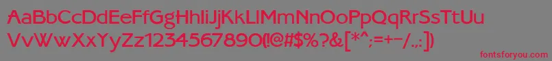Ambassadoretype Font – Red Fonts on Gray Background