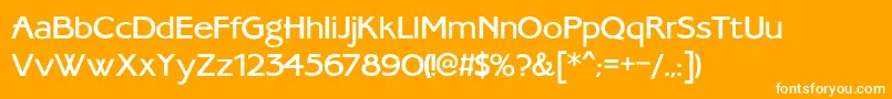 Ambassadoretype Font – White Fonts on Orange Background