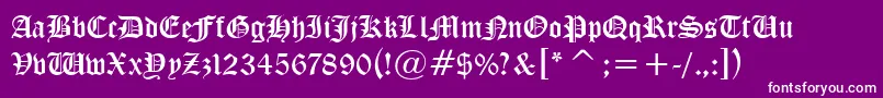 Victorian Font – White Fonts on Purple Background