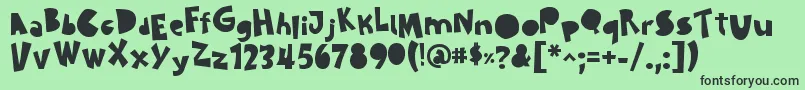 SustainableAmazon Font – Black Fonts on Green Background