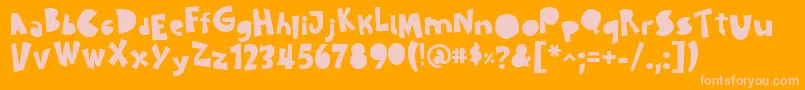 SustainableAmazon Font – Pink Fonts on Orange Background