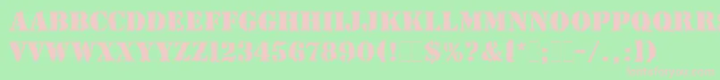 Шрифт RubberStampLetPlain – розовые шрифты на зелёном фоне