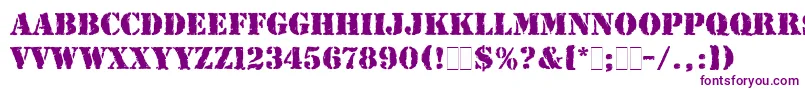 fuente RubberStampLetPlain – Fuentes Moradas