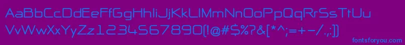 NpNaipolAllInOneBold-fontti – siniset fontit violetilla taustalla