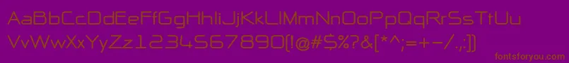 フォントNpNaipolAllInOneBold – 紫色の背景に茶色のフォント