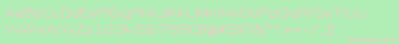 フォントNpNaipolAllInOneBold – 緑の背景にピンクのフォント