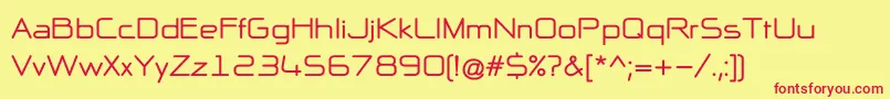 NpNaipolAllInOneBold Font – Red Fonts on Yellow Background