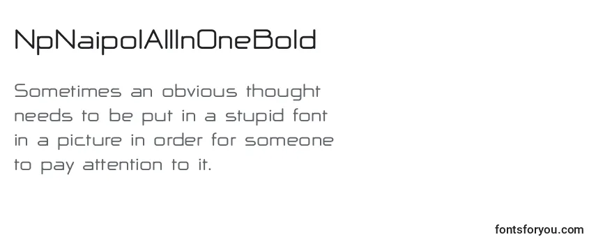 Review of the NpNaipolAllInOneBold Font