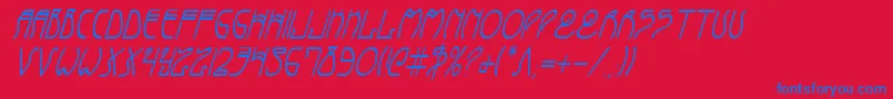 Coydecoci Font – Blue Fonts on Red Background