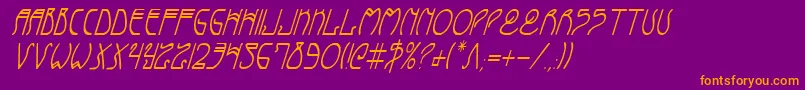 Coydecoci Font – Orange Fonts on Purple Background