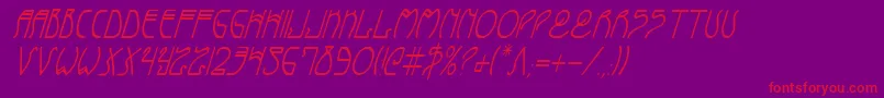 Coydecoci Font – Red Fonts on Purple Background