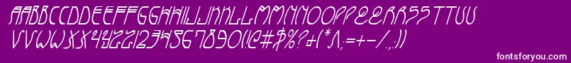 Coydecoci Font – White Fonts on Purple Background