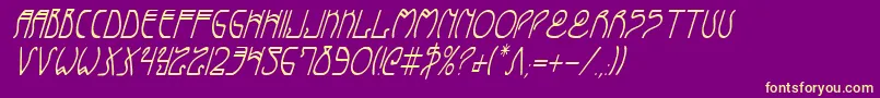 Coydecoci Font – Yellow Fonts on Purple Background