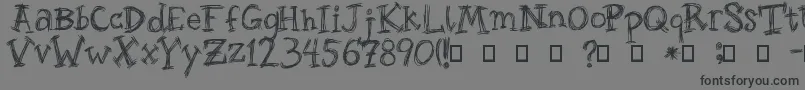 RoughageSerif Font – Black Fonts on Gray Background