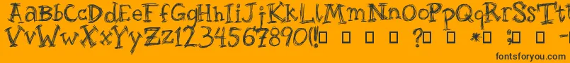 RoughageSerif Font – Black Fonts on Orange Background