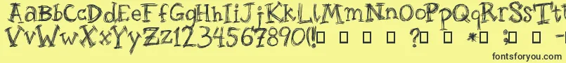RoughageSerif Font – Black Fonts on Yellow Background