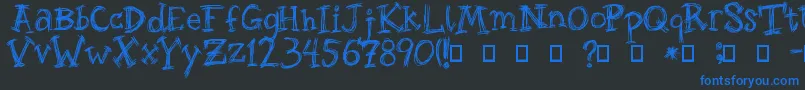RoughageSerif Font – Blue Fonts on Black Background